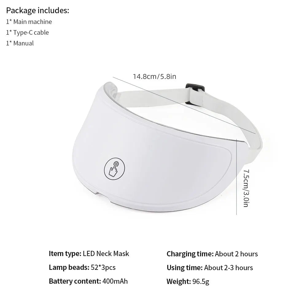 Wireless 7-Color LED Face Beauty Machine – Photon Therapy Facial & Neck Mask for Skin Tightening and Rejuvenation