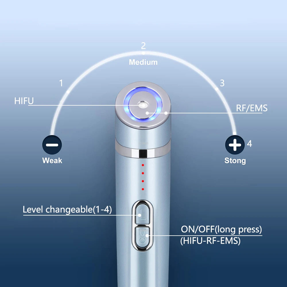 Mini HIFU Eye Lifting Machine – Rechargeable RF & EMS Skin Tightening Device
