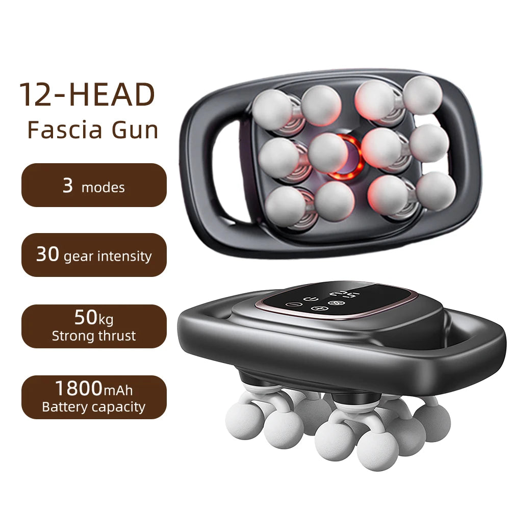 Fascia Gun – 42-Head High-Frequency Vibration Massage Gun | Full Body, Back, Waist, Neck & Shoulder Muscle Massager