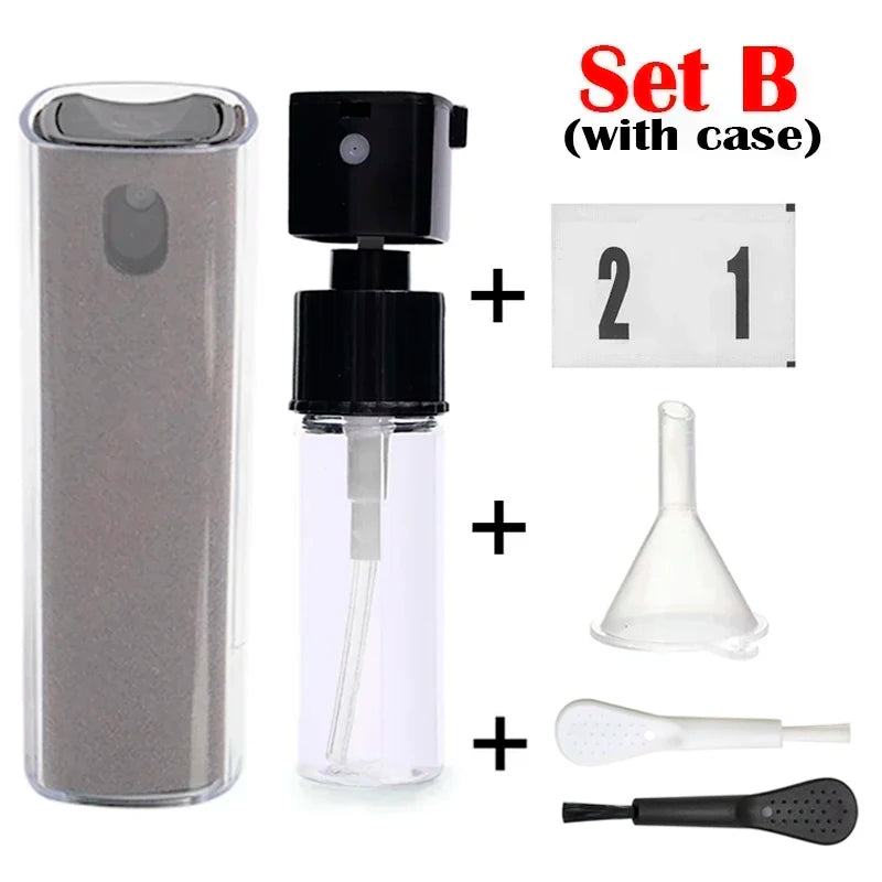 Microfiber Screen Cleaner Spray Bottle – Portable Press-Type Tool for Phone, Tablet & Laptop Screens (Empty, No Liquid)