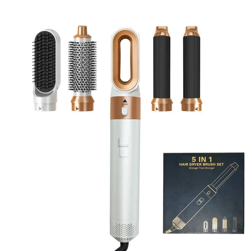 5-in-1 Professional Hair Dryer & Styling Tool – Blow Dryer, Straightener, Curler & Hot Comb