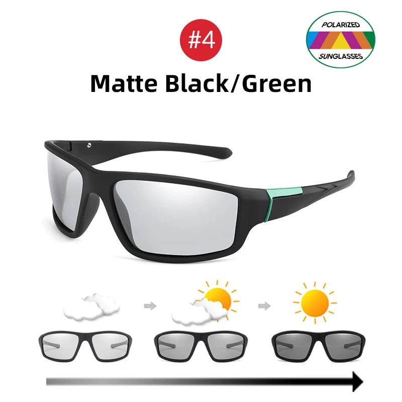 Photochromic Polarized Sports Sunglasses – Color Changing Driving Goggles for Men & Women 2025