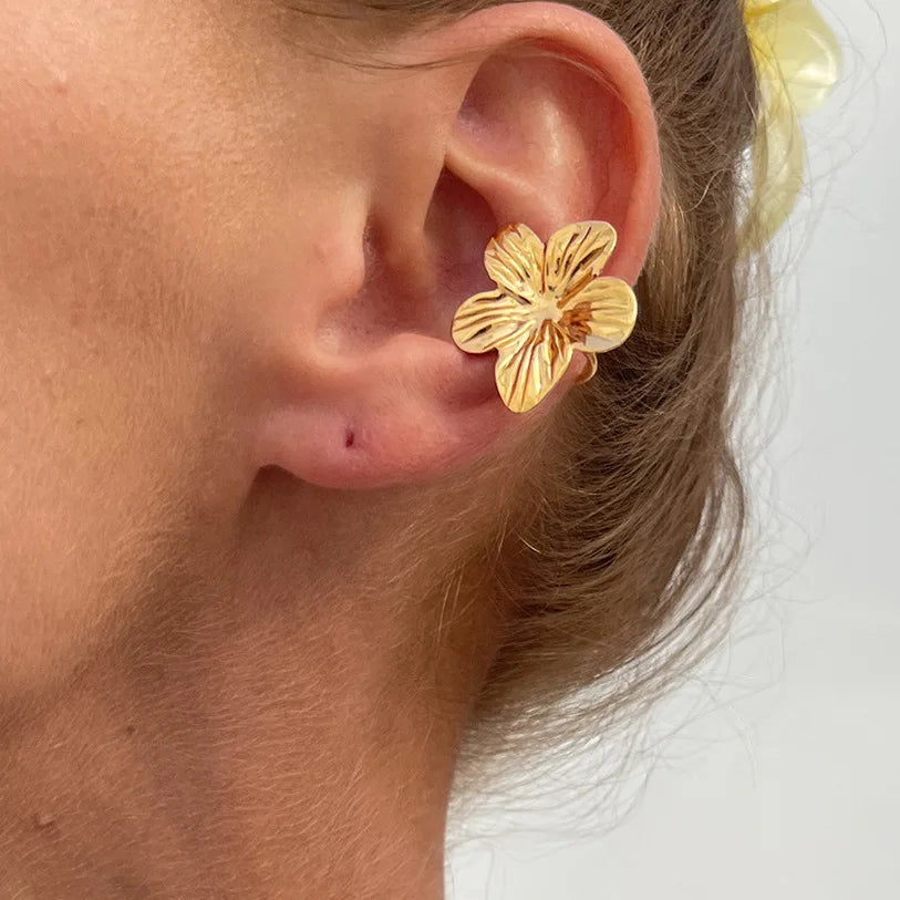 Boho Starfish Shell Ear Cuffs – Asymmetrical Beach Party Earrings for Women