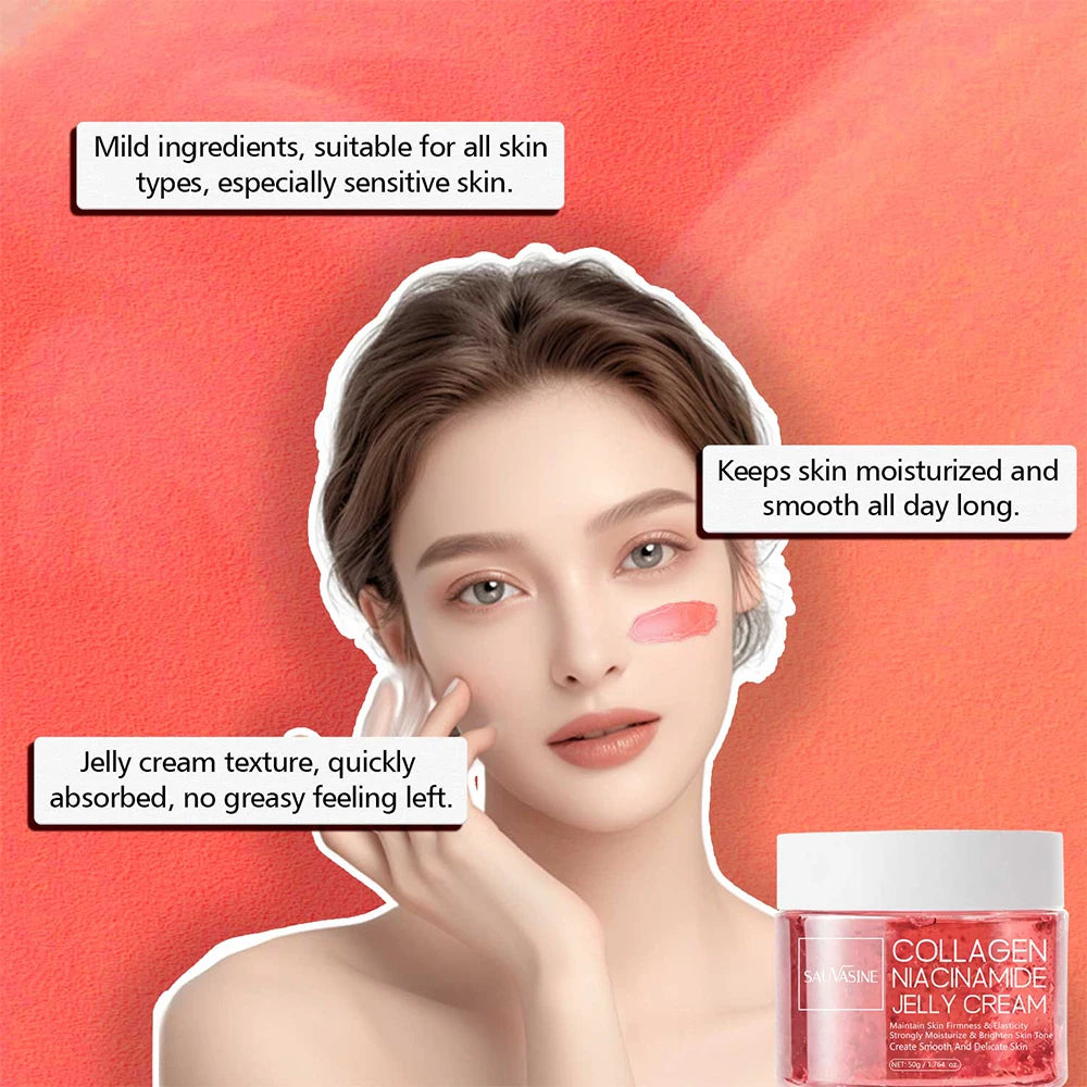 Collagen Jelly Cream – Niacinamide & Hydrolyzed Collagen Moisturizer for Revitalized Skin