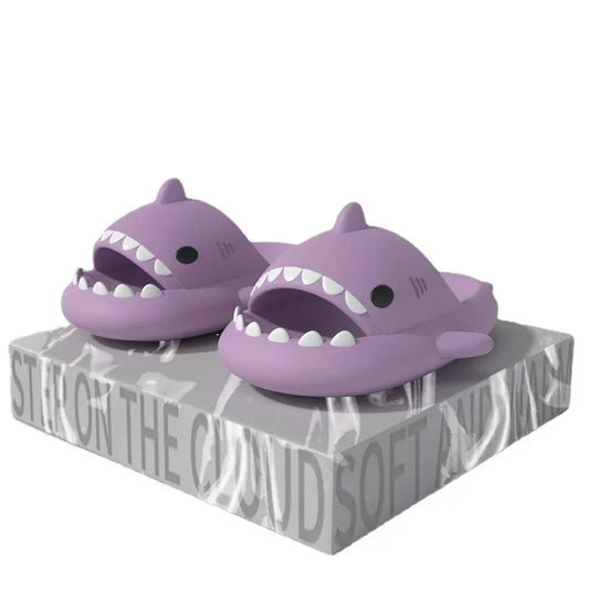"Shark Slippers Women Men – EVA Soft Indoor Bathroom Slides, Summer Couple Sandals, Beach Flip Flops