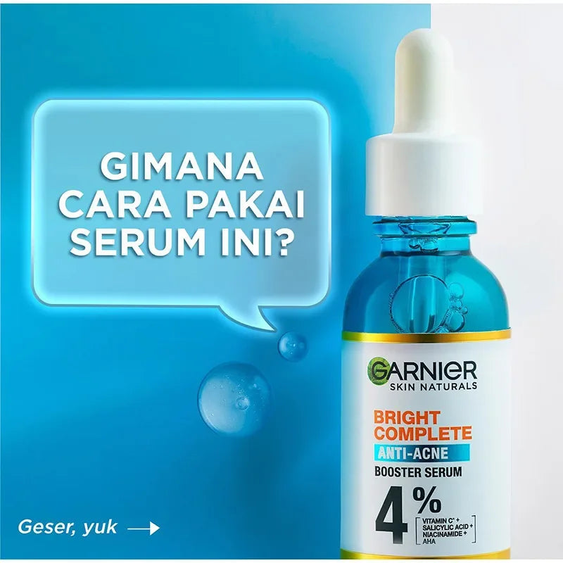 30ml Garnier Whitening Essence – Acne Mark Removal, Blackhead & Comedone Care, Pore Tightening, Moisturizing & Facial Repair Serum