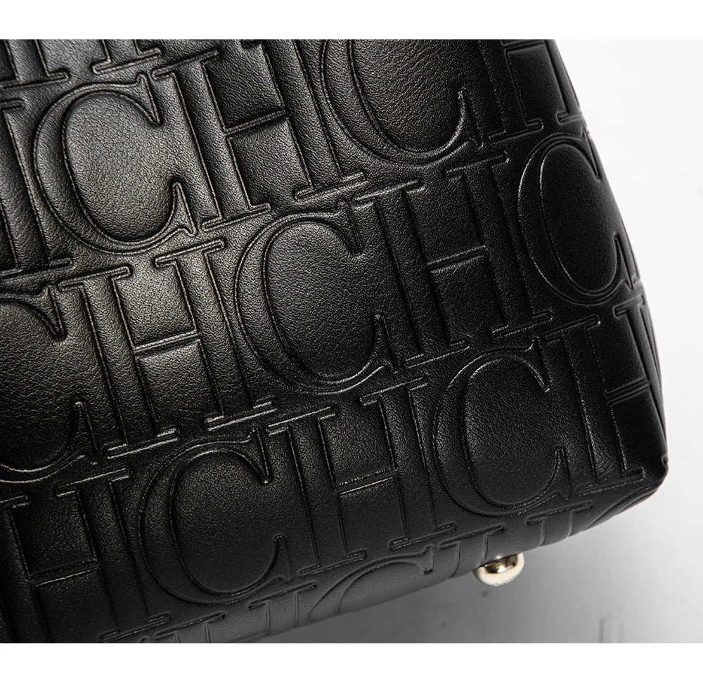 CHCH Women’s Steel Embossed Handheld Tote Bag – Mother’s Shopping Bag