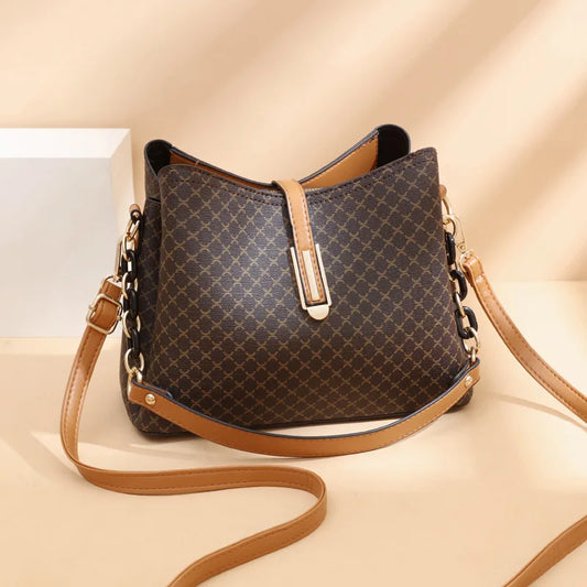Fashion Women’s Bucket Crossbody Bag – Vintage Tassel PU Leather Designer Shoulder Bag