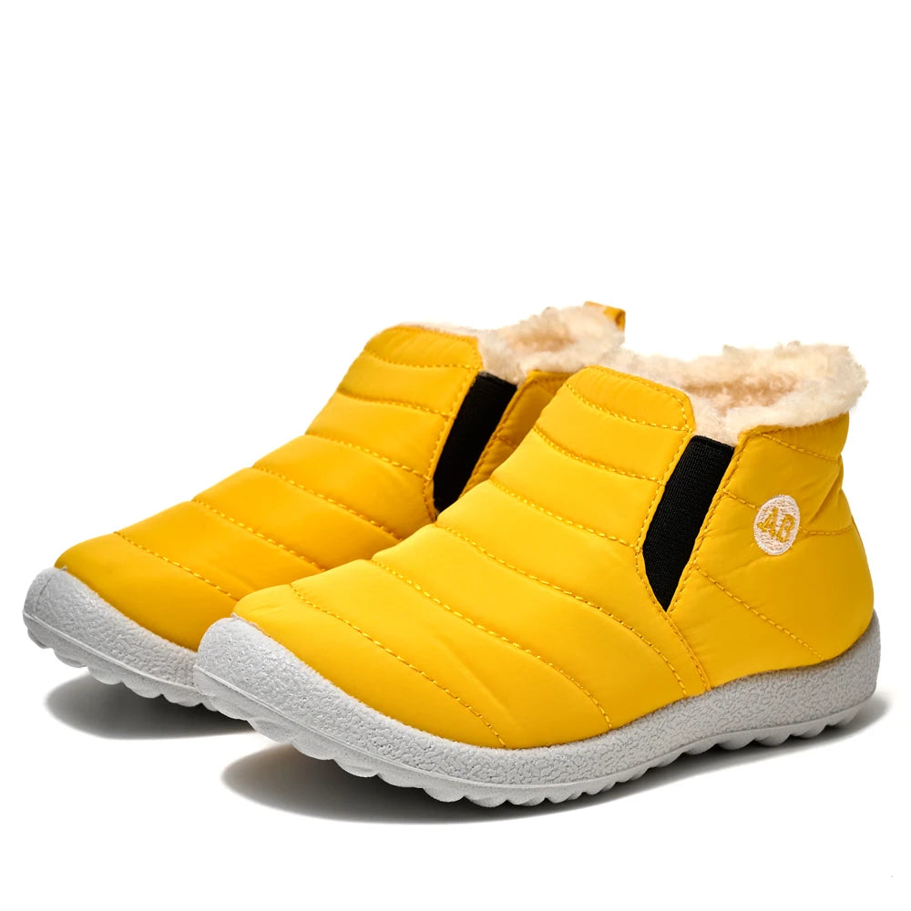 Children Winter Plush Snow Boots Waterproof Non-Slip