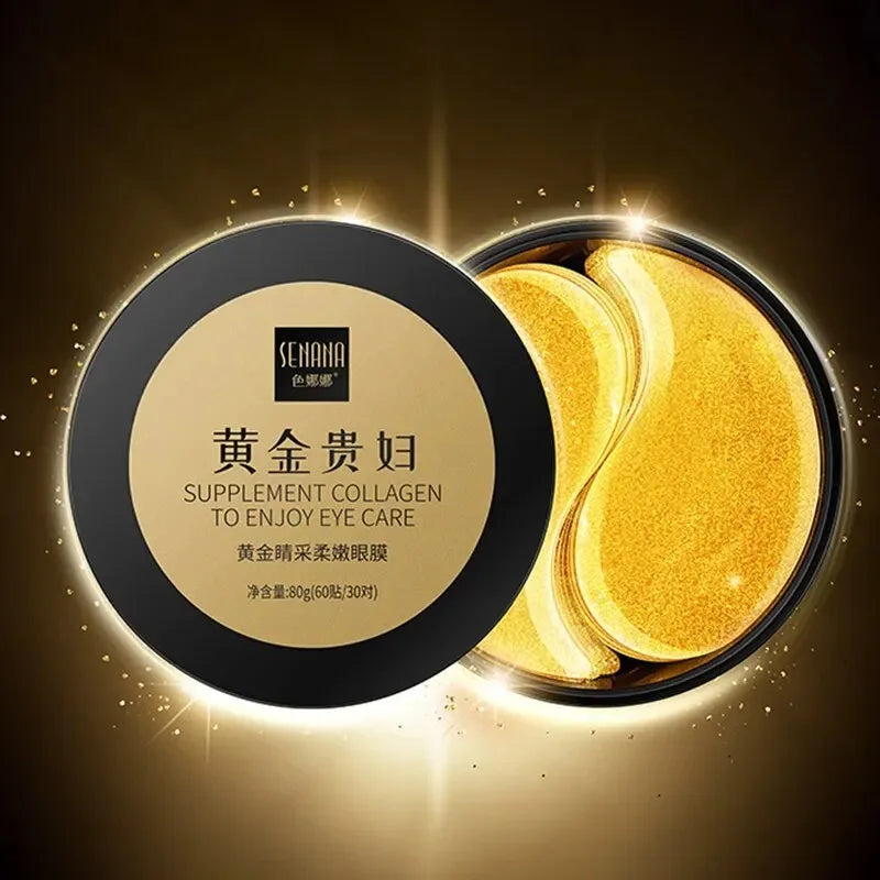Gold Collagen Eye Masks – 60pcs Hydrating & Anti-Fatigue Treatment