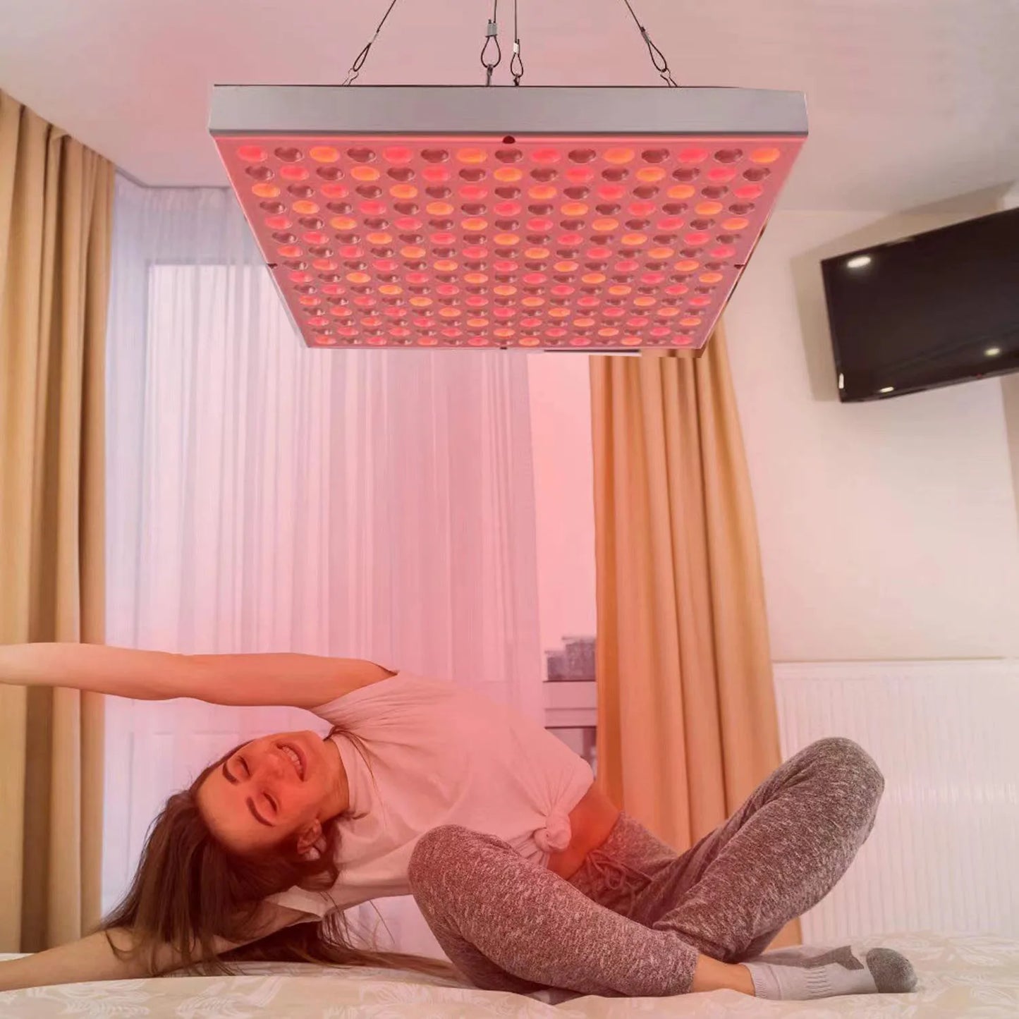 LED Red Light Therapy Panel – 144 LEDs Anti-Aging Skincare & Full Body Physiotherapy Lamp