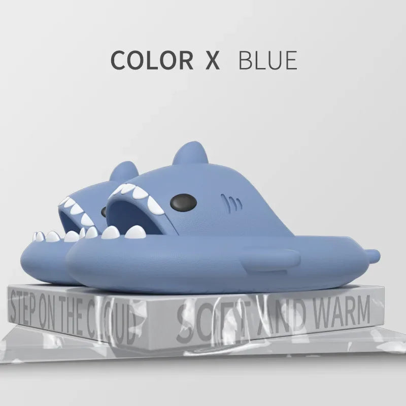 "Shark Slippers Women Men – EVA Soft Indoor Bathroom Slides, Summer Couple Sandals, Beach Flip Flops
