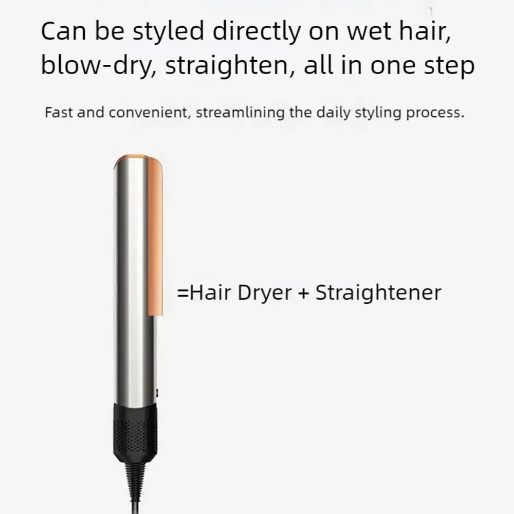 2-in-1 Professional Hair Dryer & Straightener – Quick-Dry Negative Ion Styling Tool