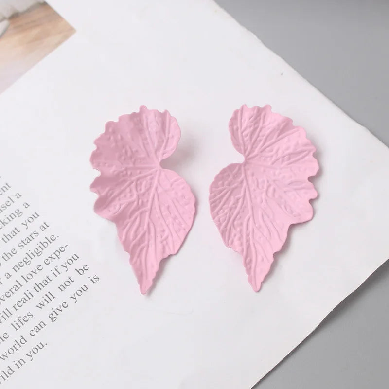 Colorful Metal Dangle Earrings – Flower & Heart Pendant Women’s Jewelry