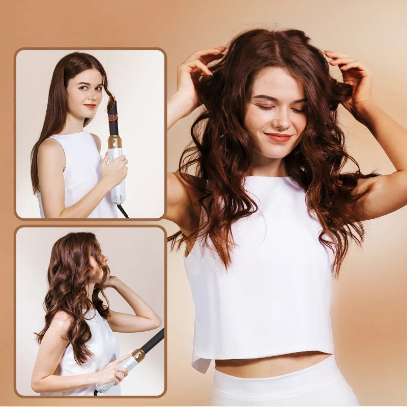 5-in-1 Professional Hair Dryer & Styling Tool – Blow Dryer, Straightener, Curler & Hot Comb
